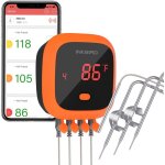 Thermom�tre de cuisine inkbird ibt - 4xc thermometre � viande thermom�tre bbq bluetooth avec 4 sondes ...