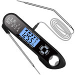 Thermom�tre cuisine, lcd thermom�tre cuisson digital � lecture instantan�e avec double sonde & fil long, ...