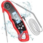 Thermometre cuisine, lecture instantan� thermometre cuisson avec 102cm pliable sonde, r�tro�clairage ...