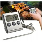 Thermom�tre de cuisine num�rique lcd �lectronique avec sonde et minuterie