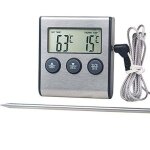 Thermom�tre de cuisson des aliments 0250�c avec minuterie d'alarme - jauge de temp�rature pour cuisine ...