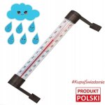 Thermomètre de fenêtre extérieur 19 cm pour mur, fenêtre, adhésif, fabriqué en pologne Thermomètre de fenêtre extérieur 19 cm pour mur, fenêtre, adhésif, fabriqué en pologne