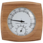 Thermom�tre hygrom�tre 2?en?1 en bois pour sauna et hammam ? accessoire salle de bain