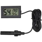 Thermom�tre hygrom�tre digital, mini sonde pour incubateur, aquarium, bureau, noir, 4, 8 x 2, 8 x 1, ...