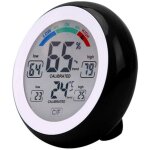 Thermom�tre hygrom�tre �lectronique sans fil pour int�rieur et ext�rieur, �cran tactile rond avec �cran ...