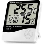 Thermom�tre hygrom�tre int�rieur - htc - 1 - �cran lcd - temp�rature - humidit� - plage de - 10? � + ...