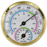 Thermom�tre hygrom�tre int�rieur mural sans piles pour maison bureau sauna chambre jardin