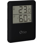 Thermom�tre / hygrom�tre magn�tique noir - otio