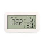 Thermomtre hygromtre intrieur avec rveil, numrique lcd, pour chambre, salon, cave  vin (blanc)