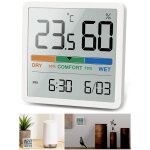 Thermomtre hygromtre numrique, thermomtre numrique de bureau avec moniteur de temprature et d'humidit, ...