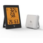 Thermom�tre hygrom�tre num�rique professionnel �lectronique, jauge d'humidit� et de temp�rature avec ...