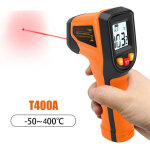 Thermom�tre infrarouge laser digital, thermom�tre industriel sans contact, - 50 � 400�c, ecran lcd r�tro�clair ...