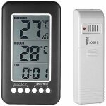 Vurahome - thermom�tre interieur exterieur sans fil avec horloge num�rique station meteo sans fil avec ...