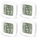 Thermometre interieur maison lot de 4 thermometre hygrometre num�rique, thermom�tre digital pour chambre ...