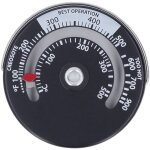 Thermomtre magntique pour chemine 0 - 500? - cadran alliage d'aluminium haute prcision - pour pole ...