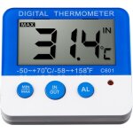 Thermom�tre num�rique pour r�frig�rateur avec alarme et temp�rature minimale maximale, �cran lcd facile ...