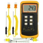 Thermom�tre num�rique � thermocouple de type k ( - 501300�c) avec double canal 4 thermocouples (filaire ...