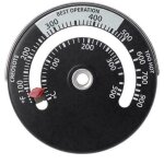 Thermom�tre de po�le magn�tique thermom�tre de tuyau de po�le � feu pour le compteur de temp�rature pour ...