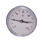 Thermom�tre rond 0 � 120�c �80mm plonge axiale 40mm - diff