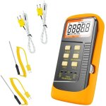 Thermomètre à thermocouple portable, 2 canaux, sonde thermocouple de type k et 4 thermocouples, plage ... Thermomètre à thermocouple portable, 2 canaux, sonde thermocouple de type k et 4 thermocouples, plage ...