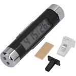 Thermom�tre de voiture portable, horloge lcd lumineuse multifonctionnelle pour tableau de bord de voiture, ...