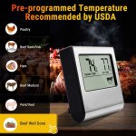 Thermopro tp - 16 grand lcd numrique cuisson alimentaire viande fumoir four cuisine barbecue grill thermomtr ...