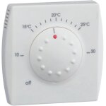Thermostat ambiance �lectronique semi - encastr� chauf eau ch entr�e abaiss 230v hager 25111
