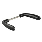 Thirard - paire de b�quilles pour serrure de portail, carr� 7mm, noir