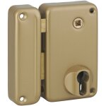 Boitier de serrure verticale en applique double entre  fouillot pour entre, droite, axe 45mm, 75x130mm, ...