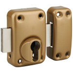 Thirard - boitier de verrou capital pour porte d'entr�e, �poxy or