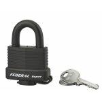 Cadenas  cl fdral lock sea line, laiton, extrieur, anse inox, 40mm, 2 cls - thirard