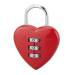Cadenas  combinaison fantasy coeur, 3 chiffres, intrieur, anse acier - thirard