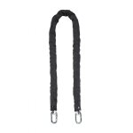 Thirard - cha�ne acier gain� nylon loops, v�lo, moto, barri�res, 1. 2m, noir