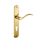Thirard - ensemble de poign�es pour porte d'entr�e marianne trou de cylindre, carr� 7mm, entr'axes 195mm, ...