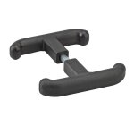 Thirard - ensemble de poign�es pour porte de garage t, carr� 8mm, noir