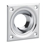 Entree � cuvette laiton chrom� 60 x 60 pour verrou de suret� cylindre � 23 mm - thirard