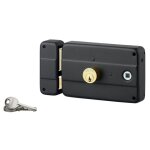 Thirard ? serrure en applique 140 x 72mm ? poign�e � gauche ? acier noir ? entraxe 60mm ? hauteur de ...