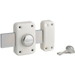 Thirard - verrou  bouton apache pour porte de garage, cylindre 40mm, pne 160mm, acier, 3 cls, poxy ...