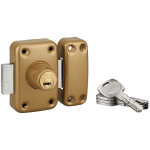 Thirard - verrou double entr�e transit 2 pour porte d'entr�e, cylindre 40mm, 4 cl�s, �poxy or