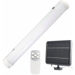 Tibelec - rglette solaire led long. 60cm, 5w, 850 lm, ip65, 4000k, batterie remplaable, crpusculaire, ...