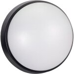 Hublot led rond noir, 12w, 1200 lumens, ip65, couleur reglables 3000 / 4000 / 6500k, garantie 5 ans tibelec ...