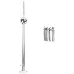 Tige de parafoudre en acier inoxydable, b�ton � bille unique, dispositif de protection contre le tonnerre ...