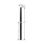 Tige plate eco 2000 mm torbel cataphor�se noire pour espagnolette - 0610204