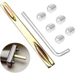 Tige de poigne carre 8 mm x 100 mm pour poignes de porte, ferrures de porte, avec 6 vis  six pans ...