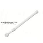 Tige t�lescopique � t�te ronde 1, 3 cm (30 - 50 cm), tringle extensible � ressort sans per�age, tringle ...