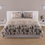 Soleil d ocre - parure housse de couette en coton 57 fils 260x240 cm tigre sable, par soleil d'ocre