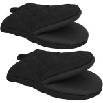 Tigrezy - 1 paire de gants de cuisine courts ? rsistants  la chaleur jusqu' 500 f, surfaces antidrapantes ...