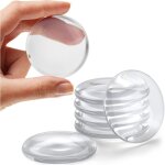Tigrezy - lot de 6 butes de porte et de mur de 5 cm, en caoutchouc transparent, avec coussinet de protection ...