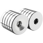 Tigrezy - aimants super puissants 20 x 4 mm, 10 pices, aimants ronds, disques super puissants pour travaux ...