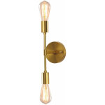 Tigrezy appliques murales dor�es, lumi�re de vanit� de salle de bain � 2 lumi�res, appliques murales ...